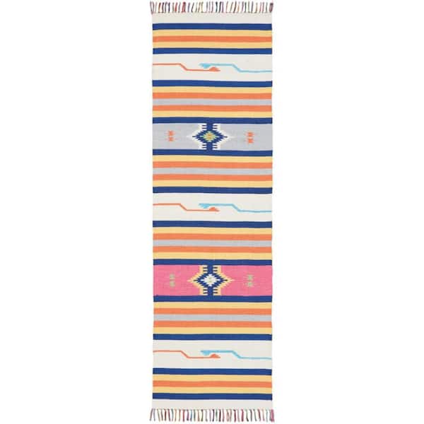2 ft. x 8 ft. Beige Western Washable Area Rug