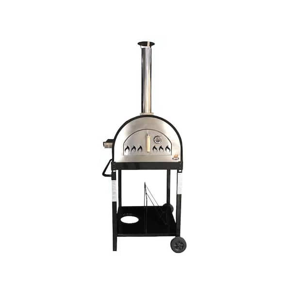 matrix decor 15.7 in. Wood Burning Stainless Steel Portable Outdoor Pizza  Oven with Complete Accessories for Outdoor Cooking MD-BQ62816415 - The Home  Depot