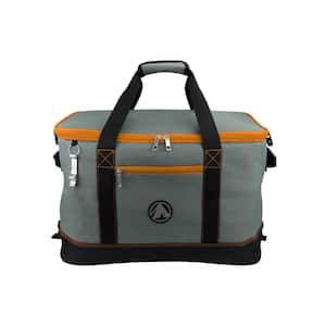 2-Cargo Pockets Collapsible Soft Cooler with Bottle Opener in Orange