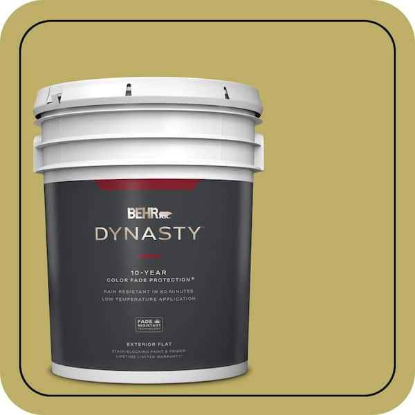 BEHR DYNASTY 5 gal. #MQ4-42 Pistachio Flat Exterior Stain-Blocking Paint & Primer