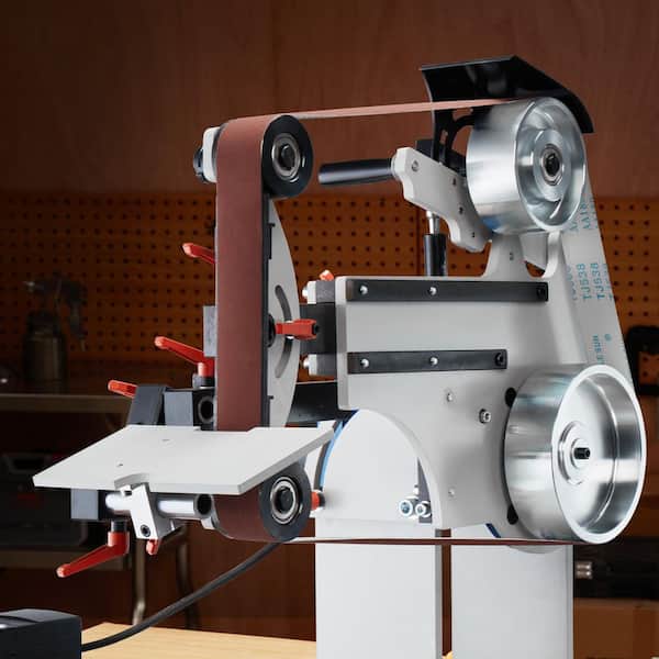 Belt Grinder Sander, 72 x 2 in. Variable Speed Belt Polisher with VFD, 1500W Knife Sharpener with 3-Pieces Sanding Belts