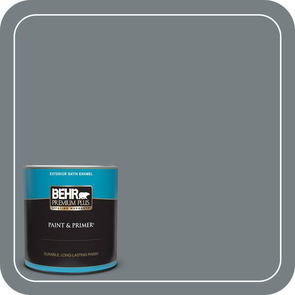 BEHR PREMIUM PLUS 1 qt. #BNC-39 Peak Point Satin Enamel Exterior Paint & Primer
