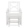 Shine Company 39 in. H White Wooden Luna Glider Chair, Yard Patio