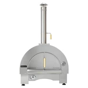 Gas and Wood Outdoor Pizza Oven with Stainless Steel