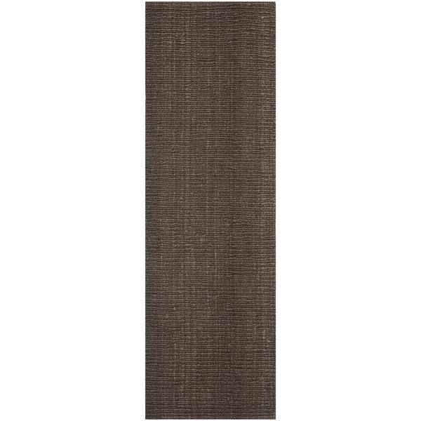 SAFAVIEH Natural Brown Fiber 3 ft. x 10 ft. Woven Crosstitch Runner Rug