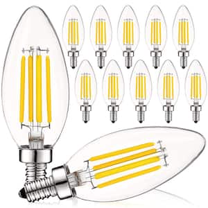 60-Watt Equivalent 5-Watt E12 Base Chandelier LED Light Bulb 3500K Natural White Dimmable (12-Pack)