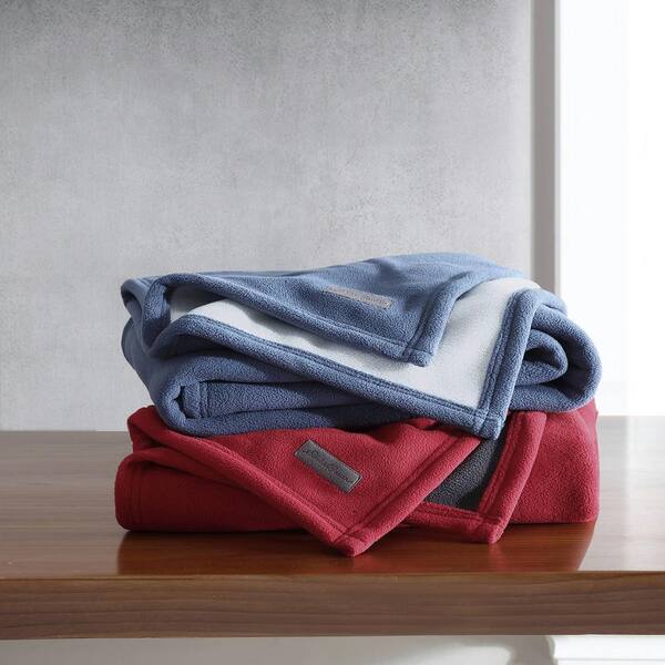Buy Peak Solid 1Piece Red Reversible Plush Microfiber 50X60 Throw