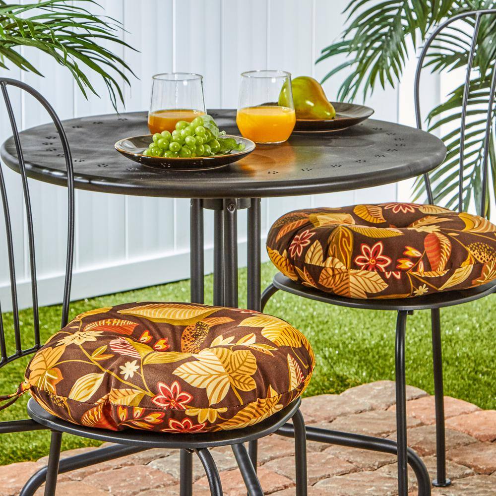 Timberland Floral 15" Reversible Outdoor Bistro Cushion Set