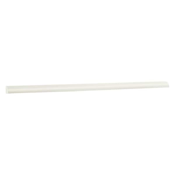 SIMPLY WOODMARK PRO Shaker Partial Overlay 94 in. W x 0.68 in. H Quarter Round Molding in Linen White