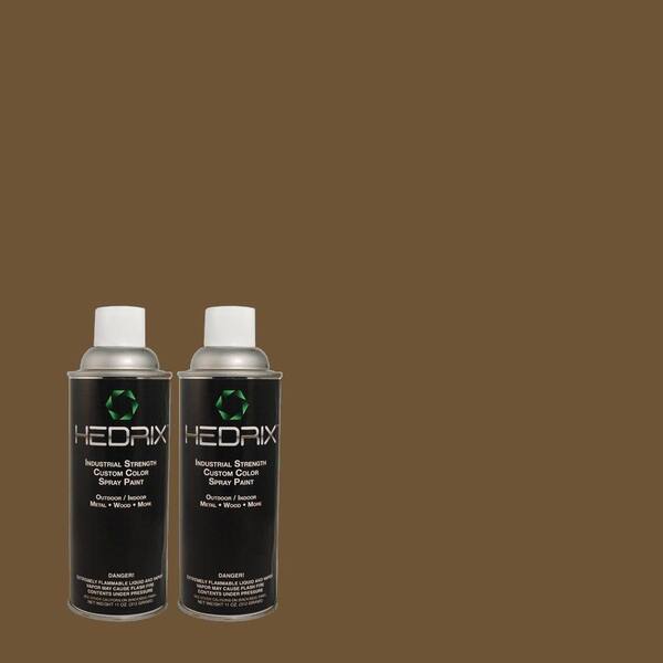 Hedrix 11 oz. Match of 730D-7 Shadow Ridge Low Lustre Custom Spray Paint (2-Pack)