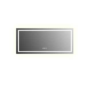 36 in. W x 118 in. H LED Rectangle Frameless Wall-Mounted HD Gym Mirror Dance Mirror Garage Vanity Mirror