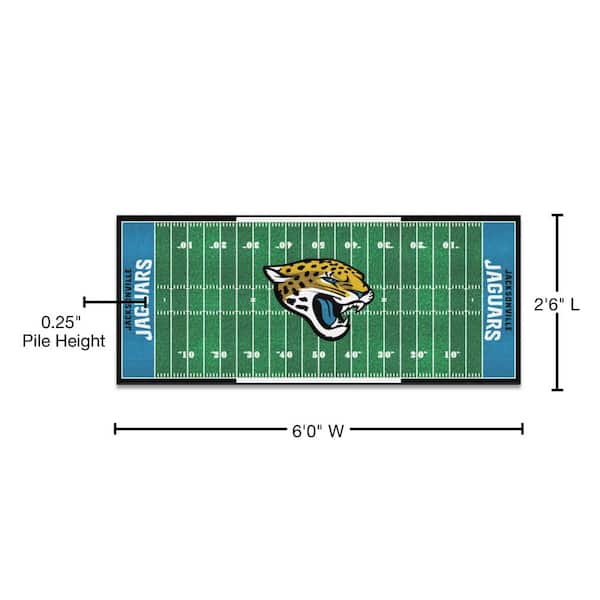 FANMATS Jacksonville Jaguars 3 ft. x 6 ft. Football Field Runner