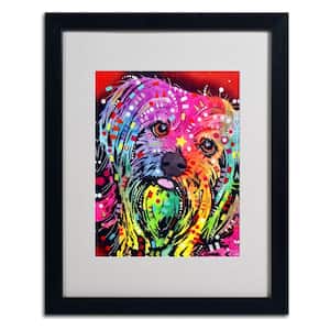 16 in. x 20 in. Yorkie Matted Black Framed Wall Art