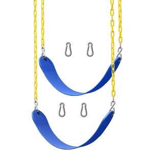 Blue Playground Swing Set Outdoor Swing and Chain Set (2-Pack)