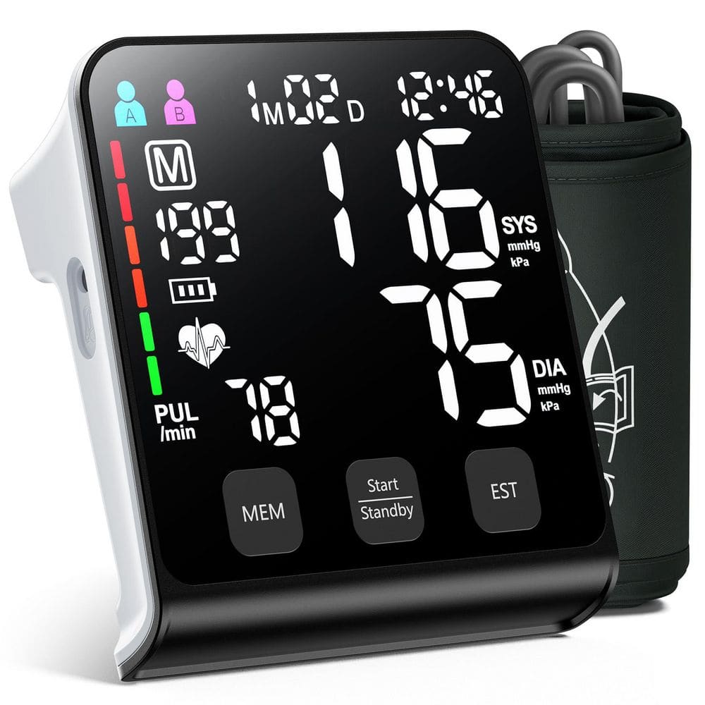 Blood Pressure Monitor, Wide Adjustable Cuff with Reading Memory for Home Travel Use price history on PriceWatchPro