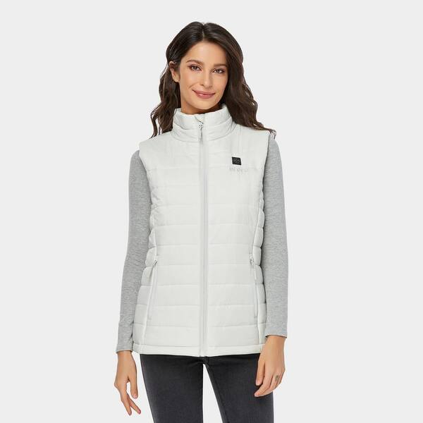 Women's Medium White 7.2-Volt Lithium-Ion Lightweight Heated Vest