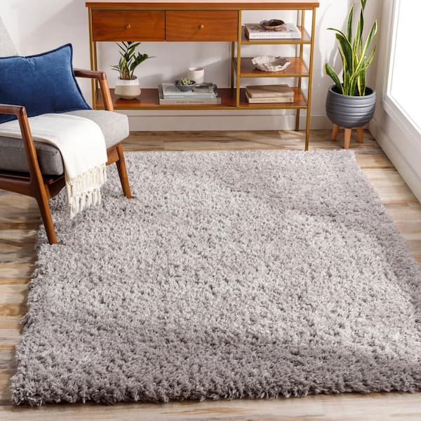 Marne Medium Grey Solid 8 ft. x 8 ft. Indoor Square Rug
