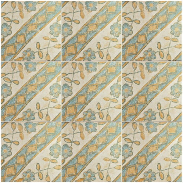 Klinker Retro Blanco Aubrieta 12-3/4 in. x 12-3/4 in. Ceramic Floor and Wall Tile (1.16 sq. ft./Each)