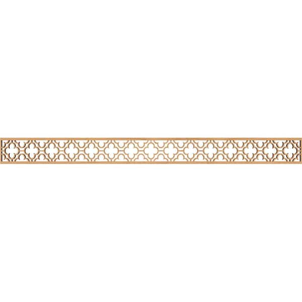 Ekena Millwork Chicago Fretwork 0.375 in. D x 46.375 in. W x 4 in. L Maple Wood Panel Moulding