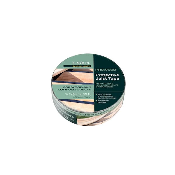 1-5/8 in. x 50 ft. Black Butyl Deck Joist Tape for under Decking Board