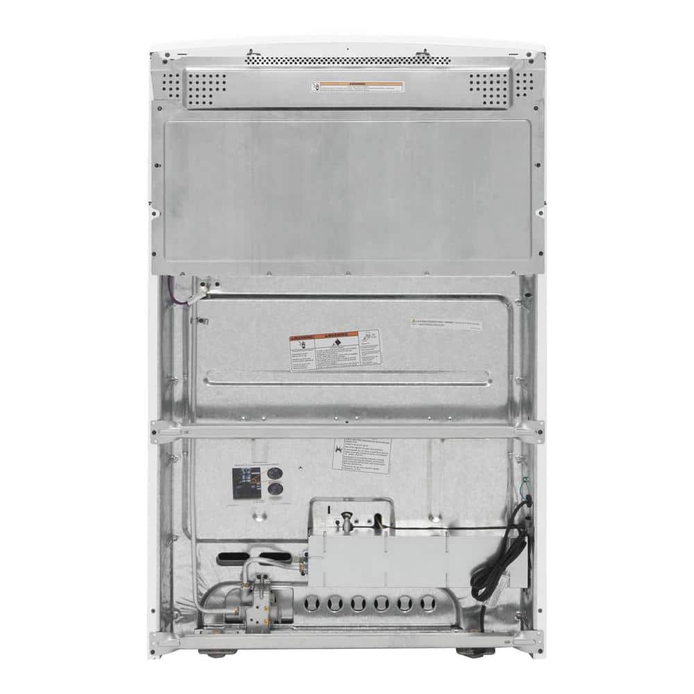 30-Inch White Freestanding Natural Gas Range with Broiler Drawer