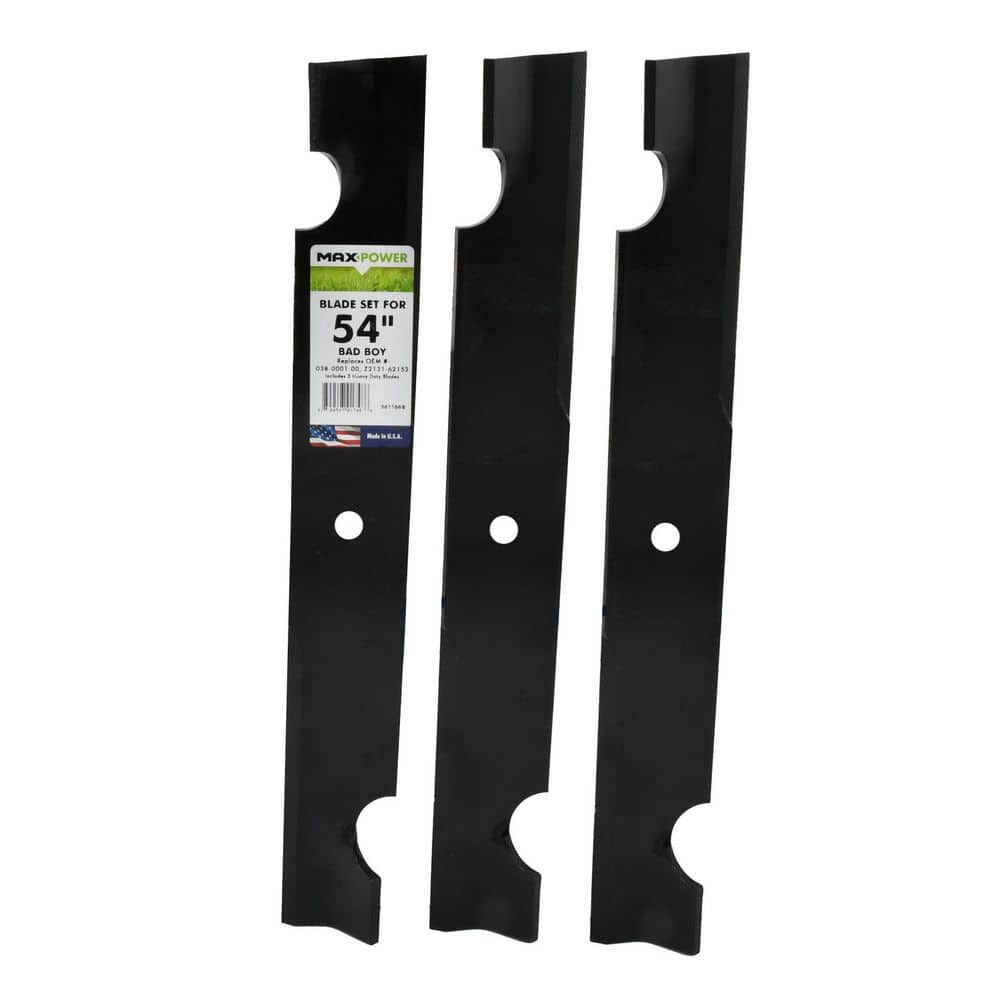 "'s 561166B 3 Heavy Duty Blades Set for 54"" Bad Boy Mowers, Replaces OEM numbers 038-0001-00, Z2131-62152" price history on PriceWatchPro