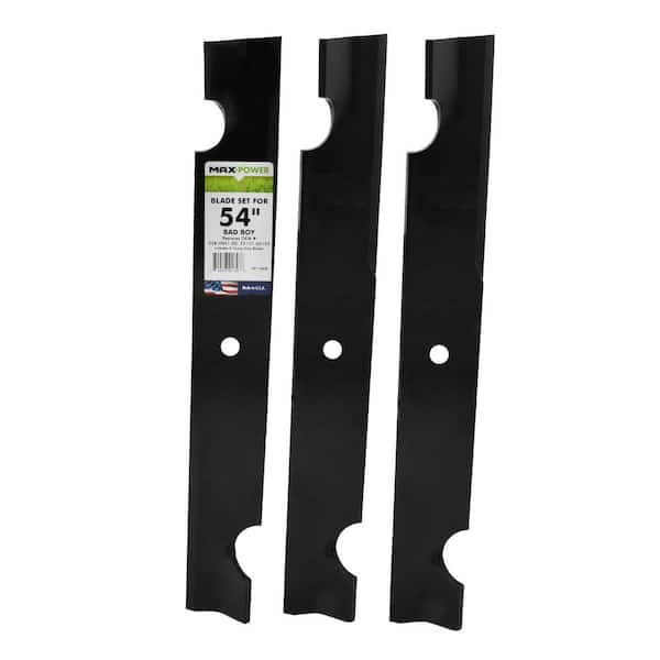 MaxPower's 561166B 3 Heavy Duty Blades Set for 54" Bad Boy Mowers, Replaces OEM numbers 038-0001-00, Z2131-62152