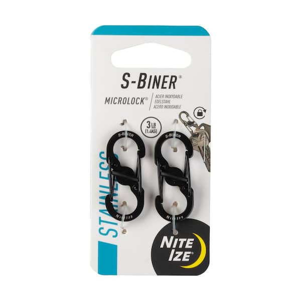 Nite Ize Black S-Biner MicroLock (2-Pack)