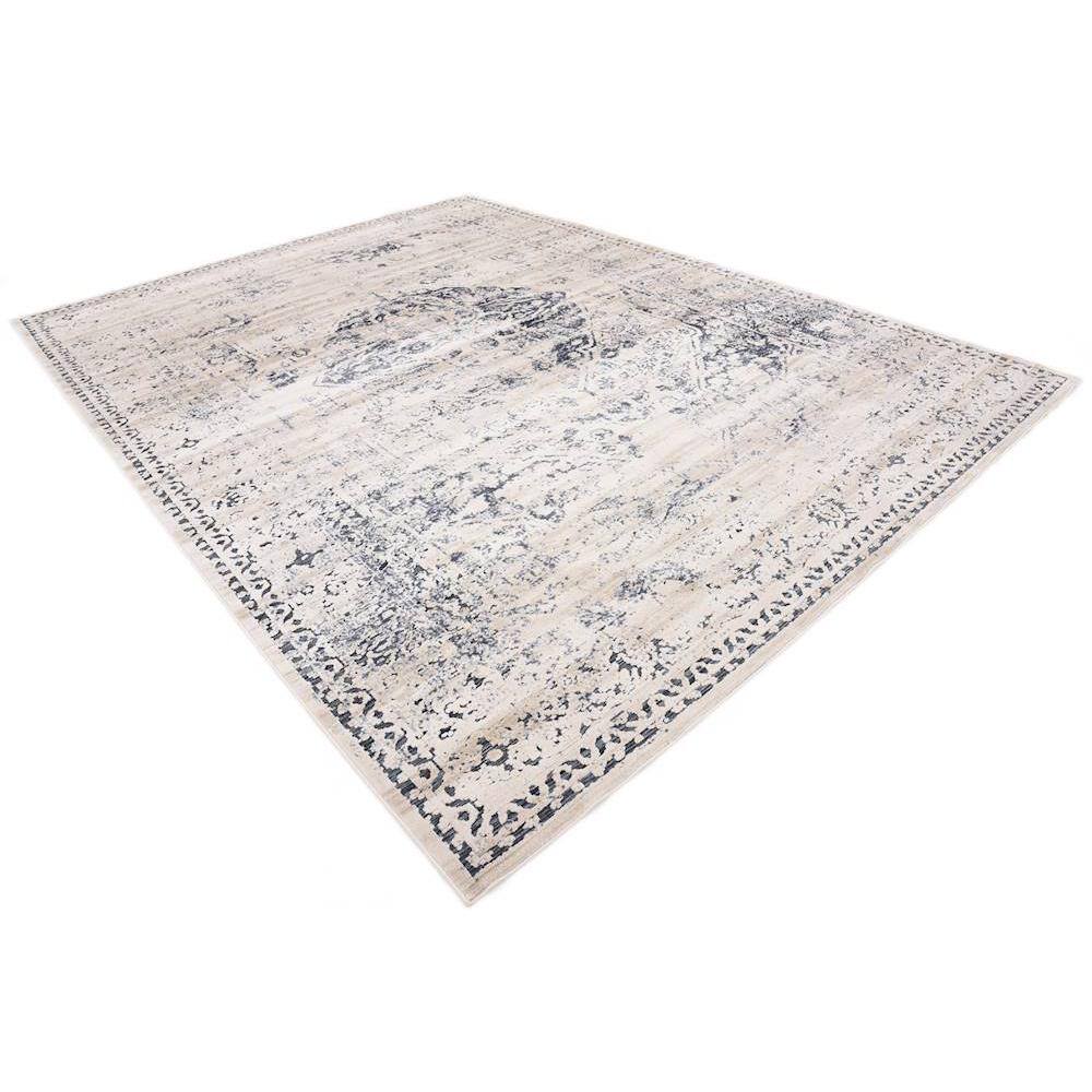 Reversible Easy-Care Blue Spot 9' x 12' Area Rug