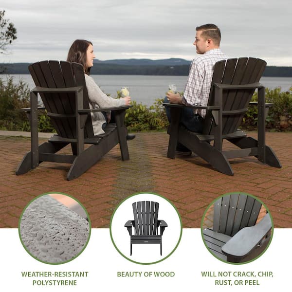Lifetime Black Composite Adirondack Chair 60284 - The Home Depot