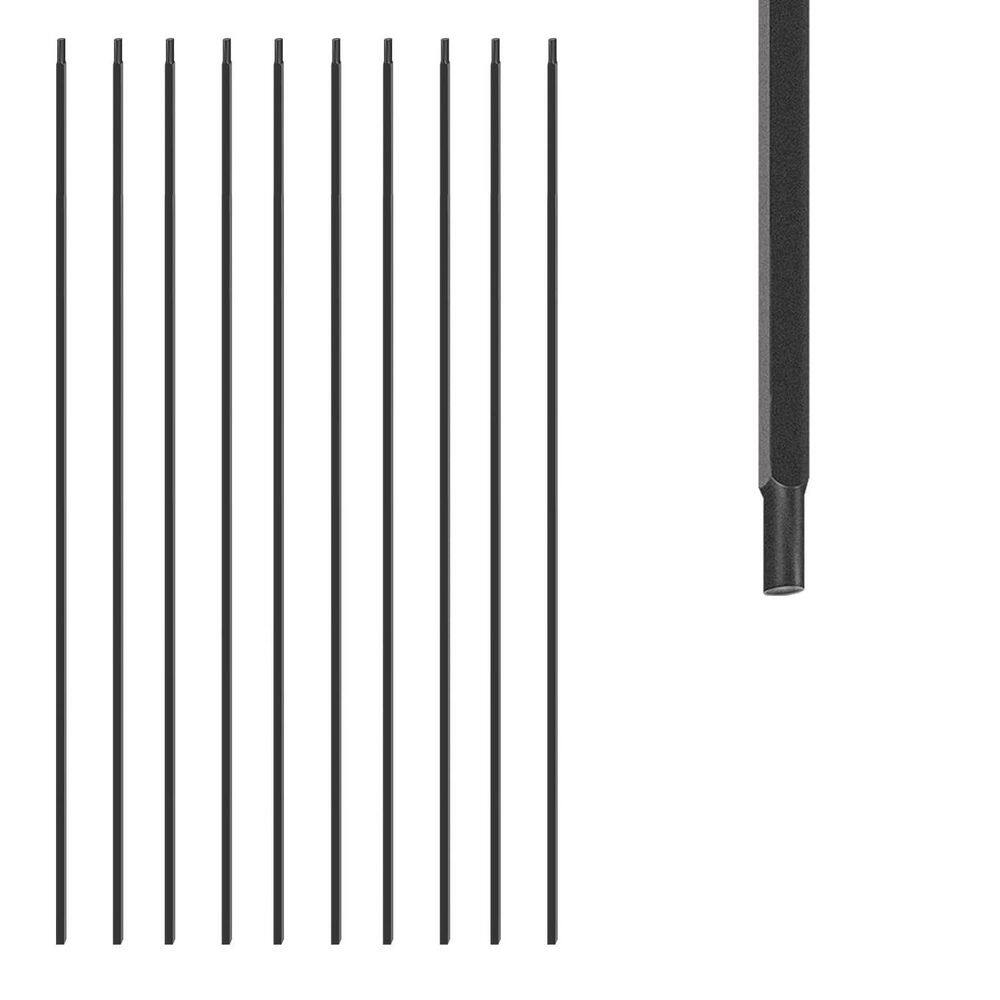 45.5 in. H x 4 in. W Satin Black Wrought Iron Stair Railing Kit Spindles Indoor 15-Pack Aluminum price history on PriceWatchPro