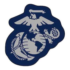 U.S. Marines Blue 2.5 ft. x 2.5 ft. Mascot Area Rug
