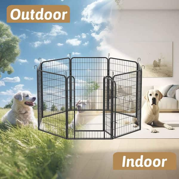 Miscool 40 in. H Sanwan Portable Outdoor folding 8 Panels 0.0006 Acre Wireless Dog Fence Kit PFYCH10C1525L