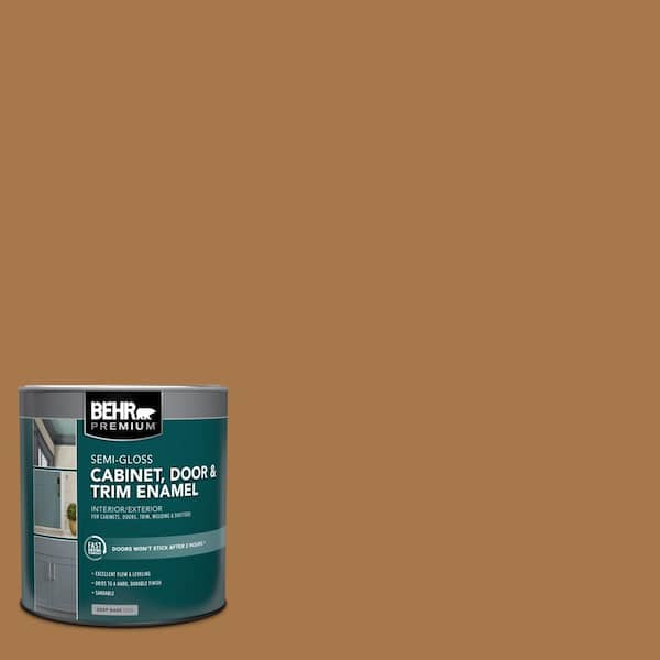 1 qt. #MS-38 Honey Amber Semi-Gloss Enamel Interior/Exterior Cabinet, Door & Trim Paint