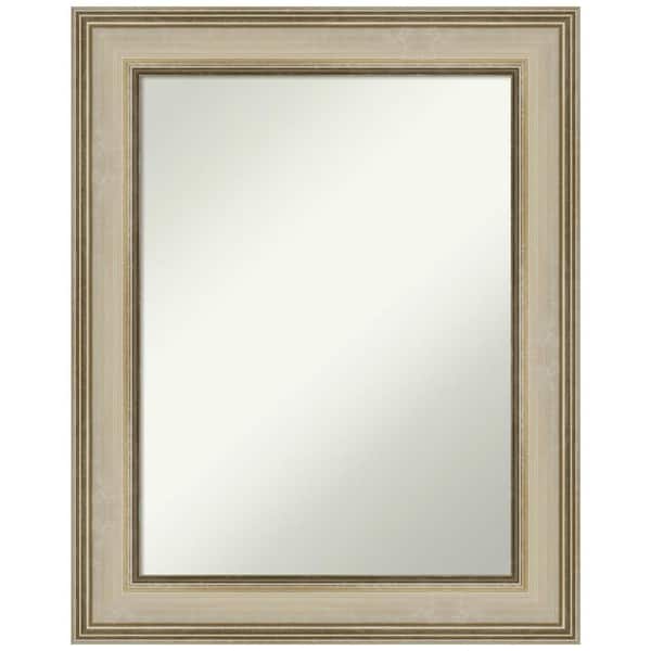 Amanti Art Colonial Light Gold 23.75 in. H x 29.75 in. W Framed Non-Beveled Wall Mirror in Gold