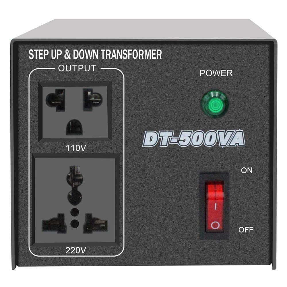 500W Black Copper Step Up & Down Voltage Transformer