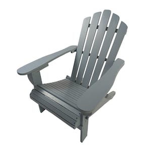 Gray Wood Adirondack  Outdoor Folding Chair