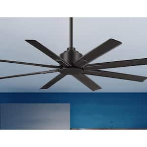 Xtreme H2O 52 in. 6 Fan Speeds Ceiling Fan in Black with Remote Control