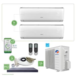 Triple Split 27000 BTU 2.25-Ton Diamante Ultra Wi-Fi 22 SEER Energy-Star  Multi (3) Zona Montaje en pared Aire acondicionado Bomba de calor 230  voltios