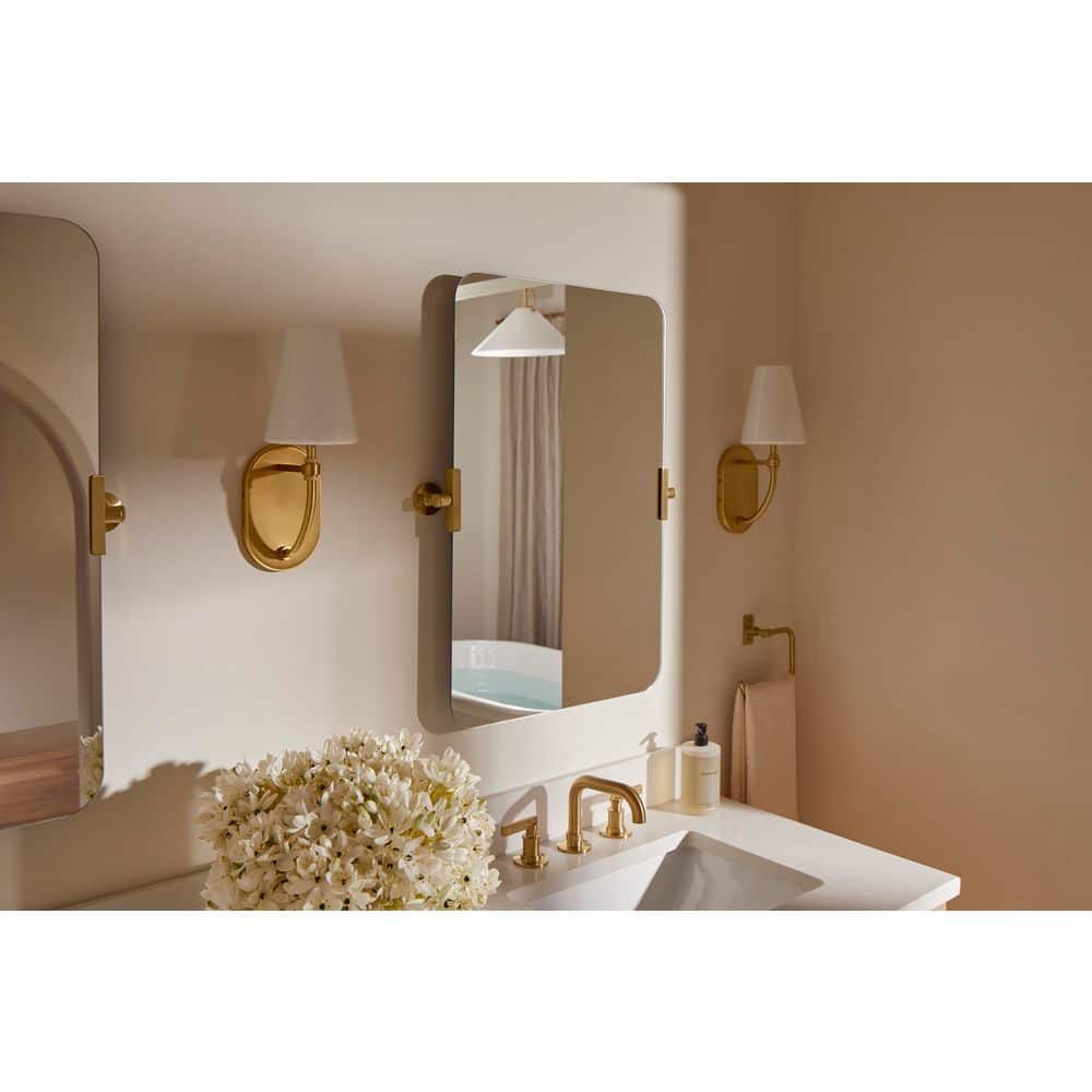 Polished Chrome Frameless Rectangular Bathroom Vanity Mirror