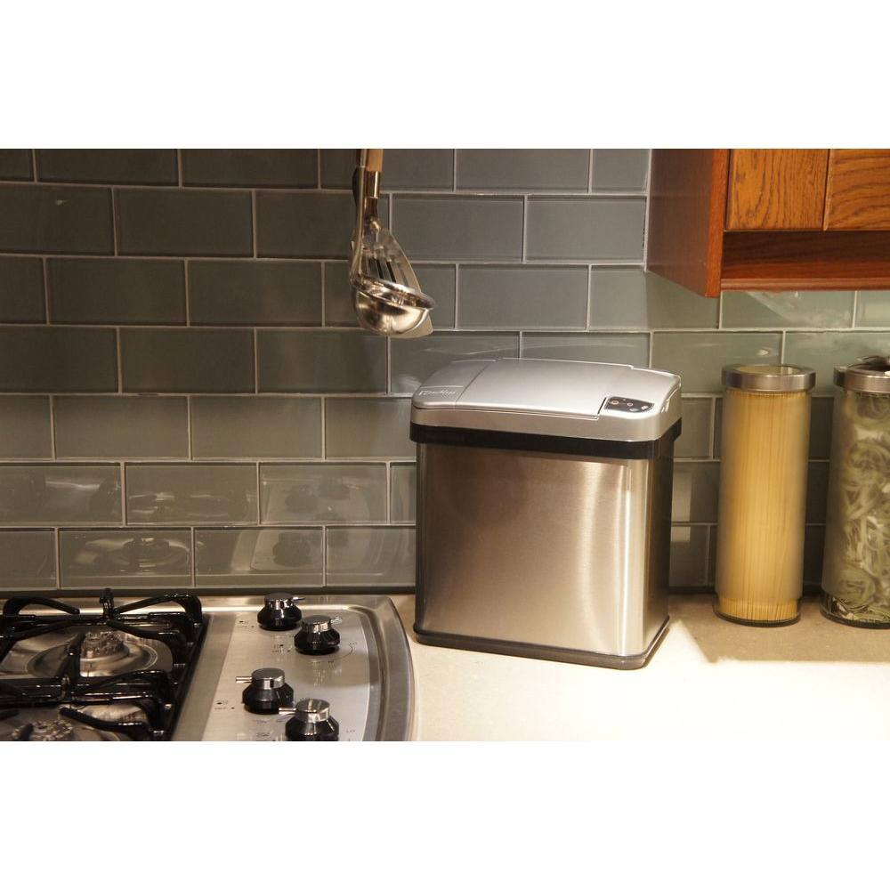 2.5 Gallon Stainless Steel Touchless Sensor Trash Can