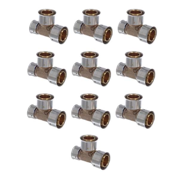 PureFlow 1 in. x 3/4 in. x 1 in. Press Zero Lead Bronze Tee (10-pack)