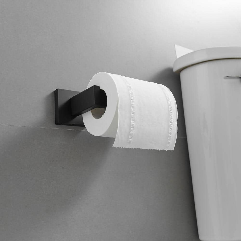 Matte Black Stainless Steel 4-Piece Bathroom Hardware Set