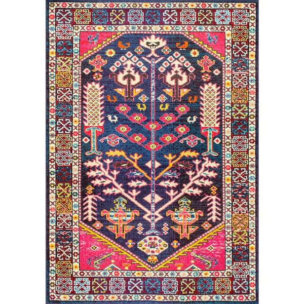 nuLOOM Tonita Tribal Pink 8 ft. x 11 ft. Area Rug