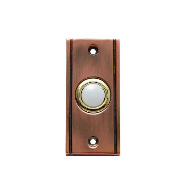 Carlon Wired Door Bell Push Button, Copper (6 per Case)