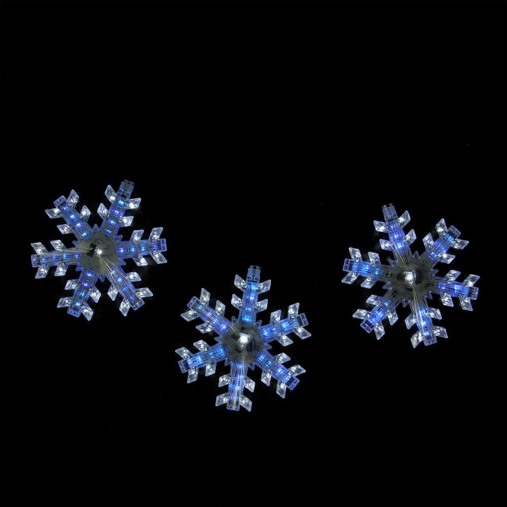 12 PC Flashing Snowflake Light-Up Rings