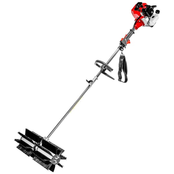 XtremepowerUS 43 cc 24 in. Portable Gas Metal Power Brush Snow Sweeper