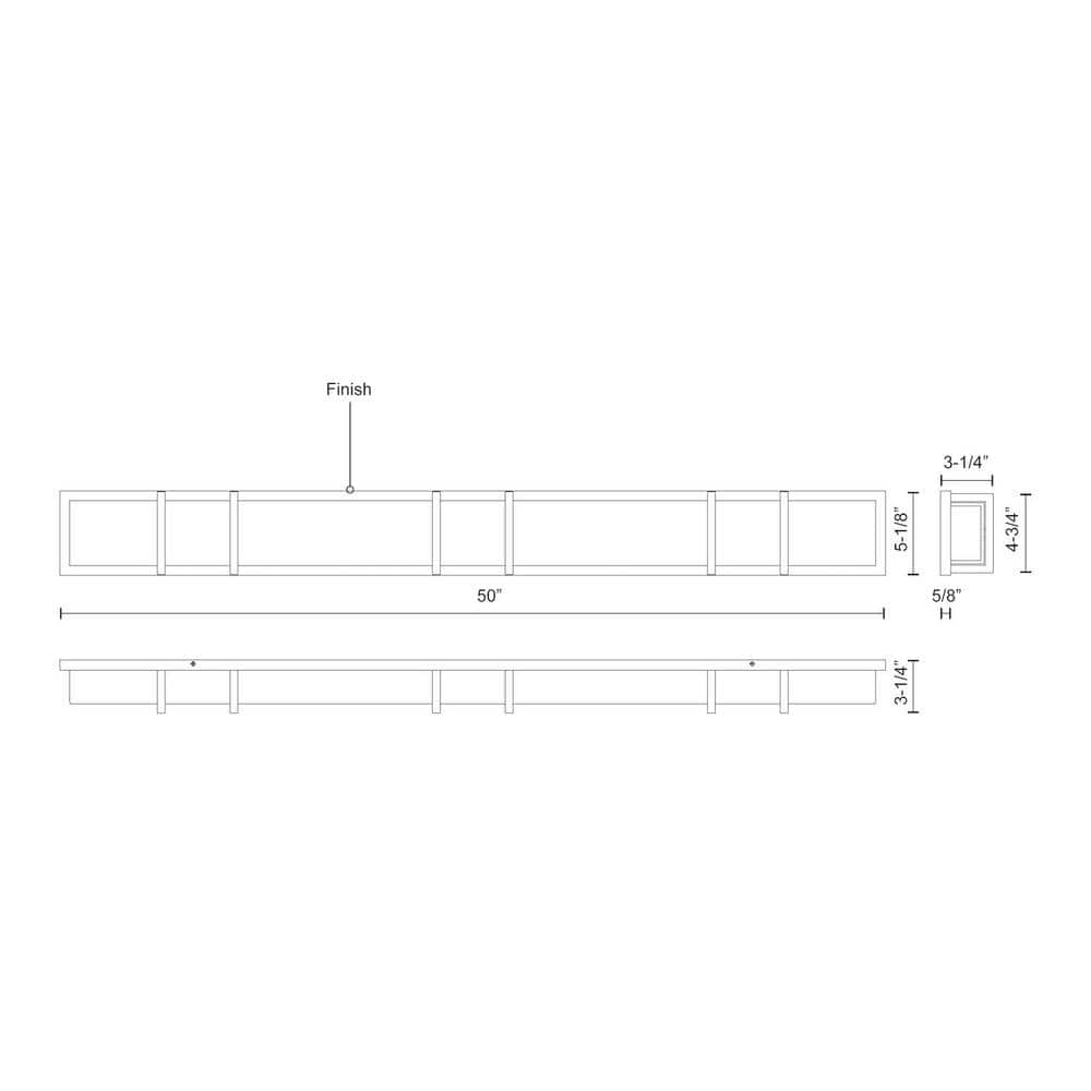 Kuzco Alberni 50" Chrome Dimmable LED Bathroom Vanity Light