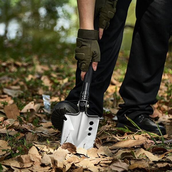 SKYSHALO Survival Shovel, 8 in 1 Camping Shovel Folding