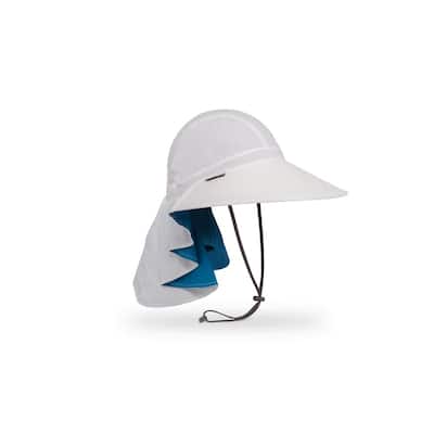 Women's One Size Fits All White Sundancer Hat with Neck Cape